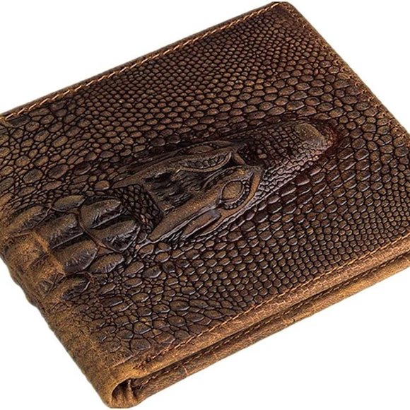 Dragon Skin Brown Wallet - RFID Blocking, Credit Card ID,‎ Bifold, GOT Gift - Picture 8 of 11